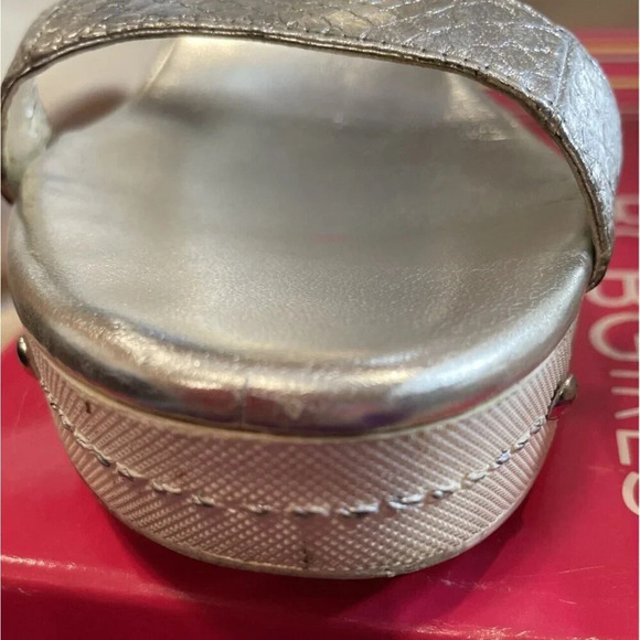 BCBG Girls Size 8 1/2 M Onella Sandal Silver Metallic Whips Sandals Platform - Picture 4 of 16